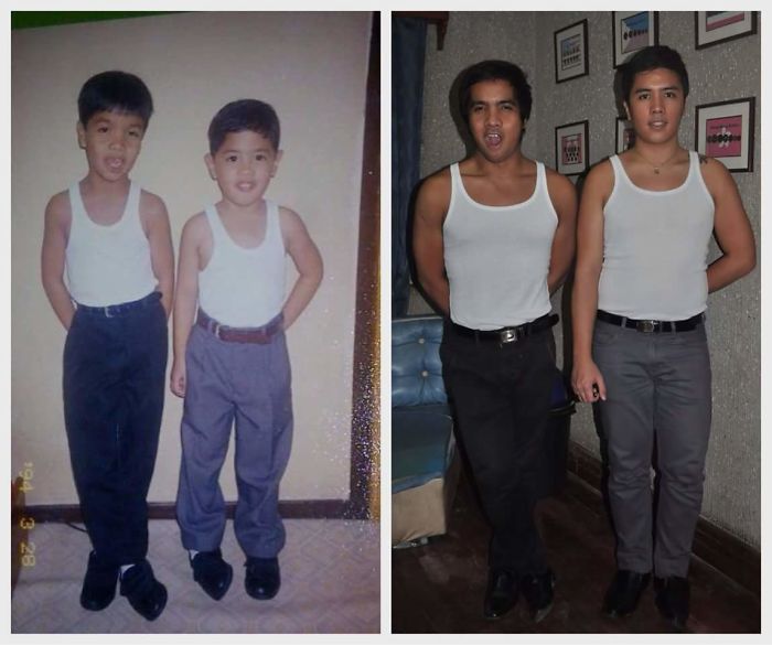 193 Siblings Who Hilariously Recreated Their Childhood Photos 193 Siblings Who Hilariously Recreated Their Childhood Photos