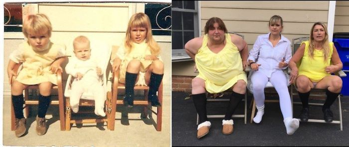 193 Siblings Who Hilariously Recreated Their Childhood Photos 193 Siblings Who Hilariously Recreated Their Childhood Photos