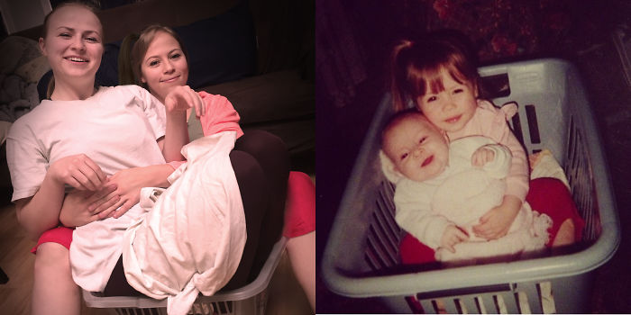 193 Siblings Who Hilariously Recreated Their Childhood Photos 193 Siblings Who Hilariously Recreated Their Childhood Photos