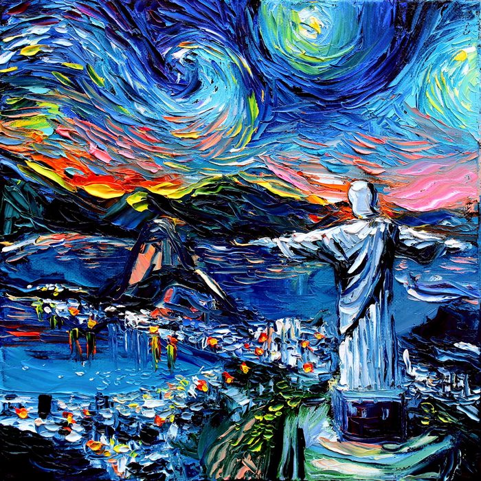 Artist’s Painting Gets Mistaken For A Van Gogh, So She Creates Brilliant ‘Starry Night’ Series Artist’s Painting Gets Mistaken For A Van Gogh, So She Creates Brilliant ‘Starry Night’ Series