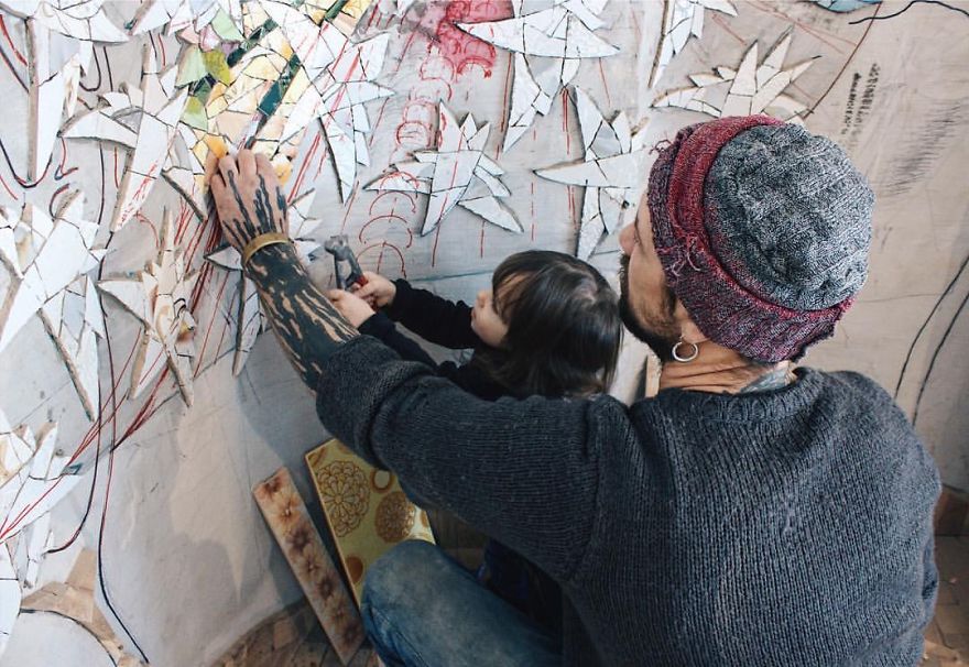 Mosaic Window Wonderland That I Created In Beauty Salon