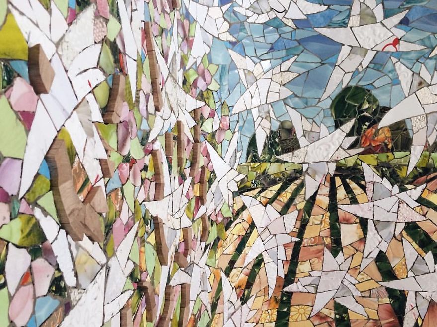 Mosaic Window Wonderland That I Created In Beauty Salon