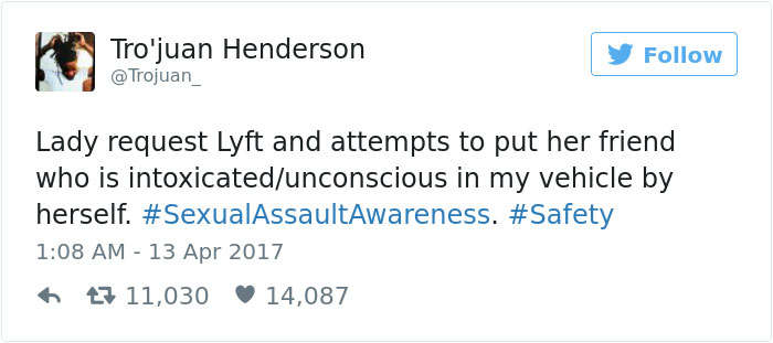 Lyft Driver Refuses To Take Drunk Girl Home, And His Reason Why Is Going Viral Lyft Driver Refuses To Take Drunk Girl Home, And His Reason Why Is Going Viral