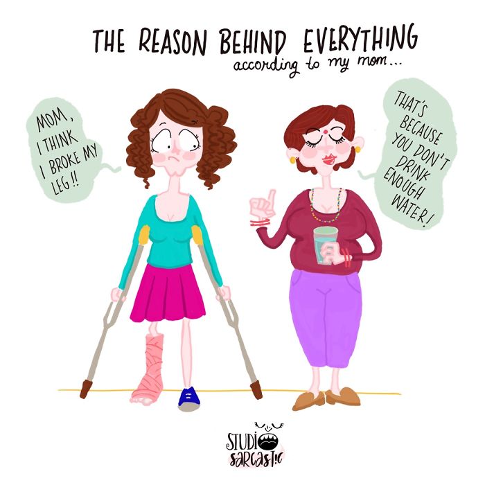 I Illustrate Conversations With My Mom, To Show How It Is To Be An Adult Woman In South Asia