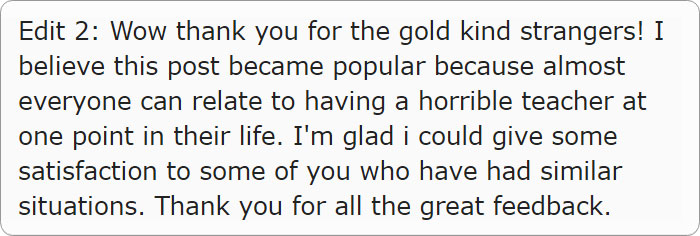 Teacher Keeps Insulting Her Students For 10 Years, So This Student Destroys Her Career Teacher Keeps Insulting Her Students For 10 Years, So This Student Destroys Her Career