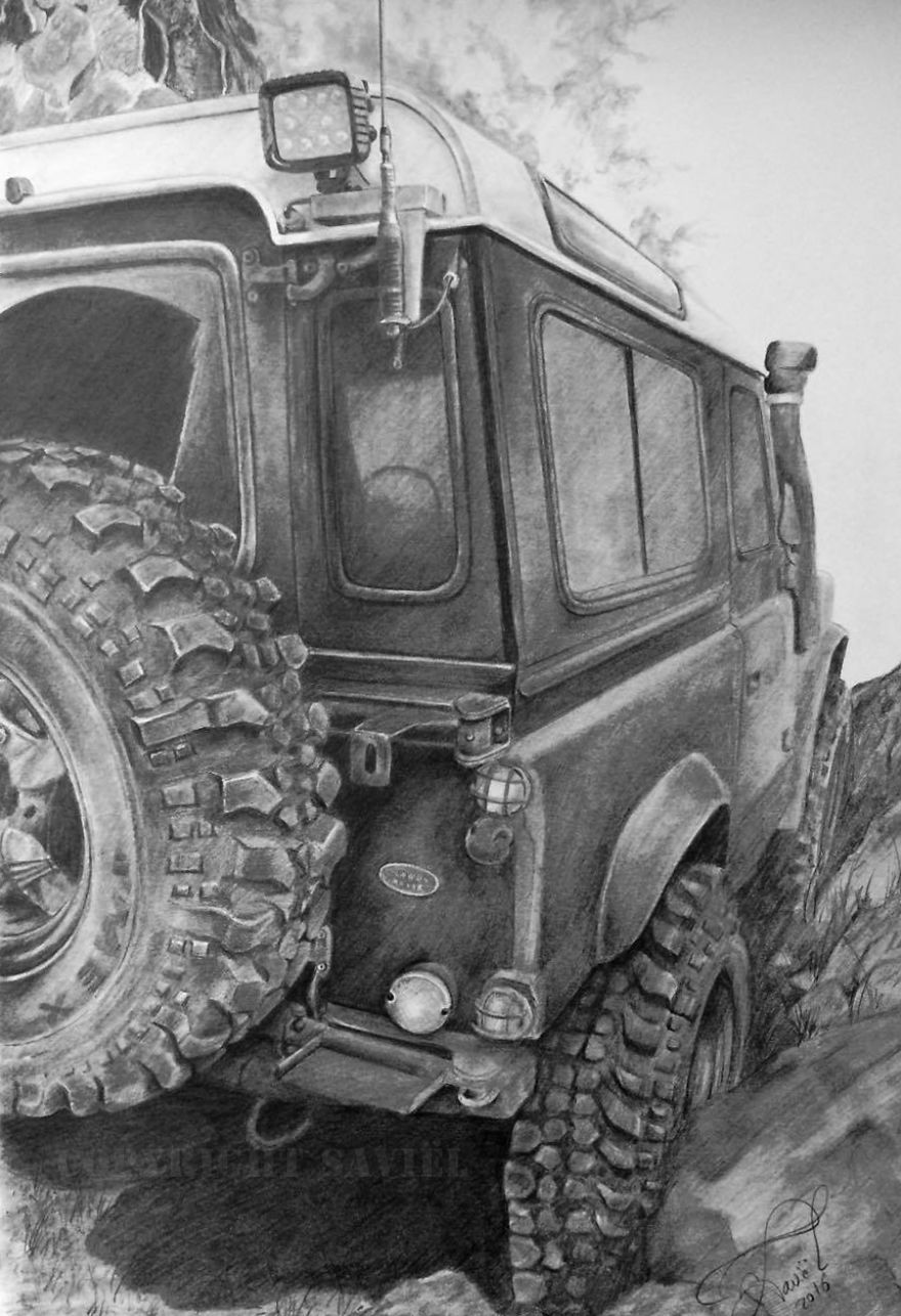 Drawing Land-Rovers Started Out As Just A Bit Of Fun, But Now, With Every Drawing, I Strive To Make Them More Detailed And Beautiful Drawing Land-Rovers Started Out As Just A Bit Of Fun, But Now, With Every Drawing, I Strive To Make Them More Detailed And Beautiful