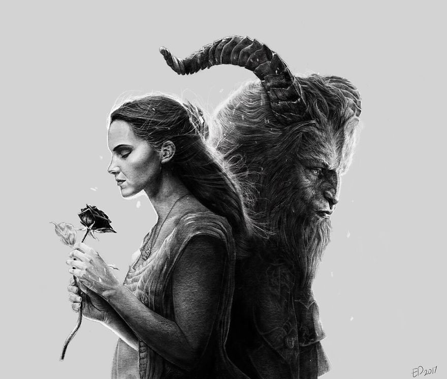 Beauty And The Beast Fan Art Time Lapse