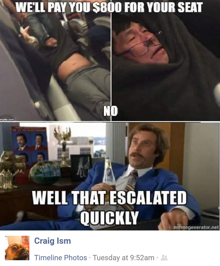 314 Of The Funniest Reactions To United Airlines Violently Dragging A Man Off A Plane (Add Yours)