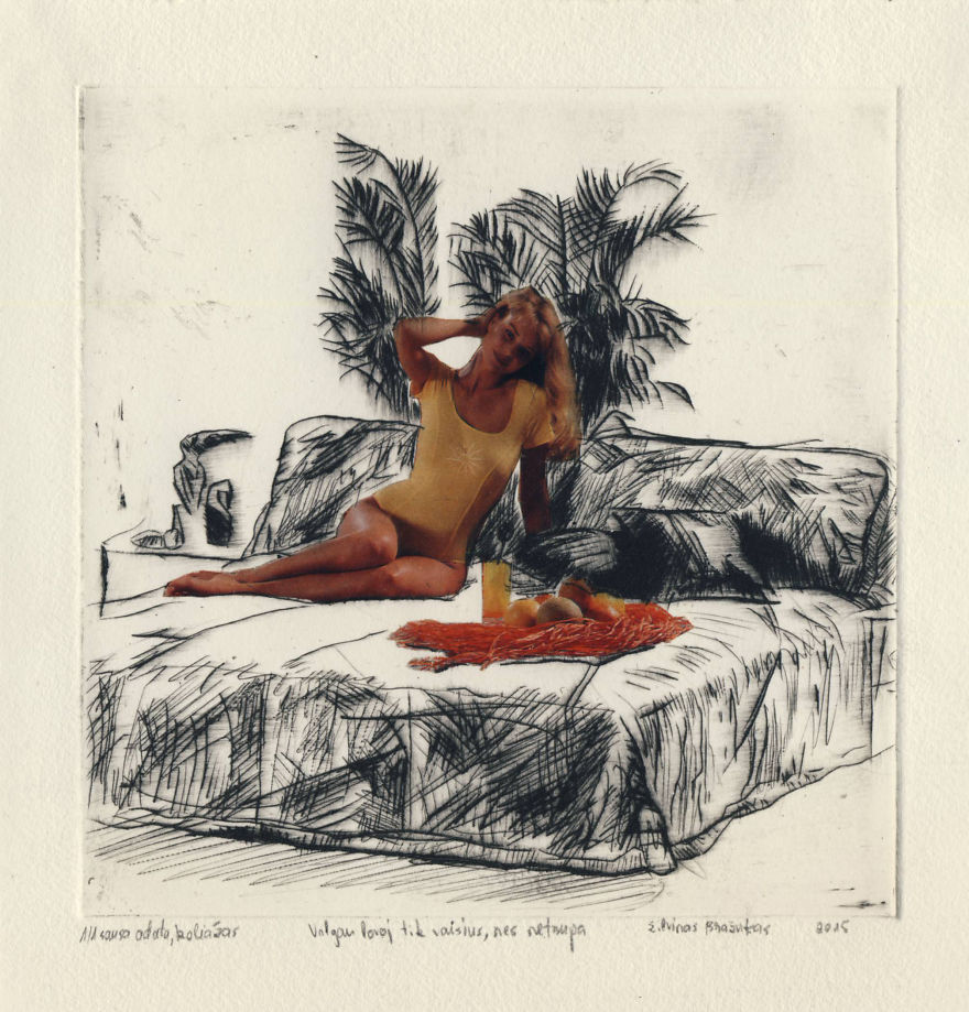 I Made Collage-Etching Prints Out Of 90’s Shopping Catalogues From Germany I Made Collage-Etching Prints Out Of 90’s Shopping Catalogues From Germany