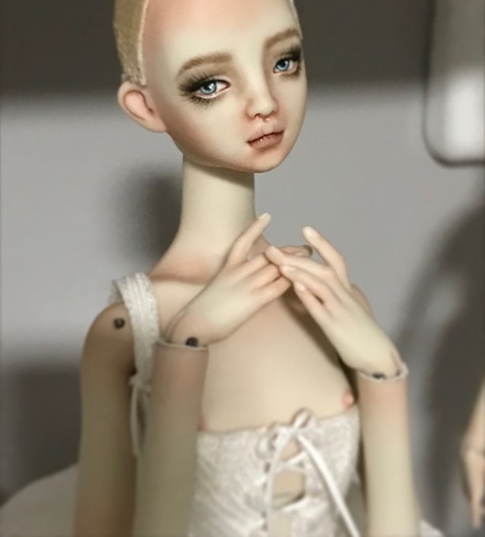 Impressive Engraved And Painted Tattoos On Small One Of A Kind Porcelain Dolls Impressive Engraved And Painted Tattoos On Small One Of A Kind Porcelain Dolls