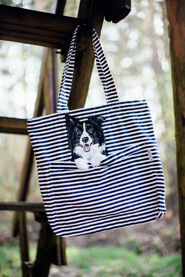Forever Together: Hand-Painted Shoulder Bags With Animals In A Pocket