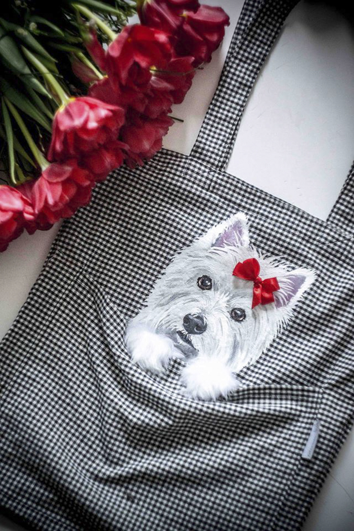 Forever Together: Hand-Painted Shoulder Bags With Animals In A Pocket