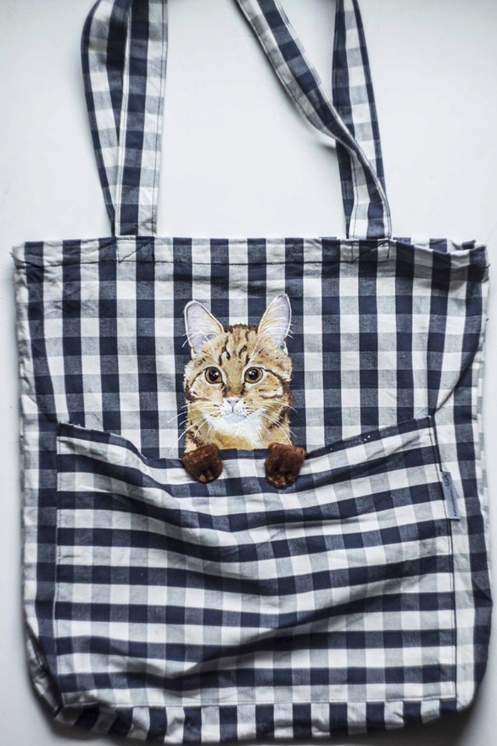 Forever Together: Hand-Painted Shoulder Bags With Animals In A Pocket