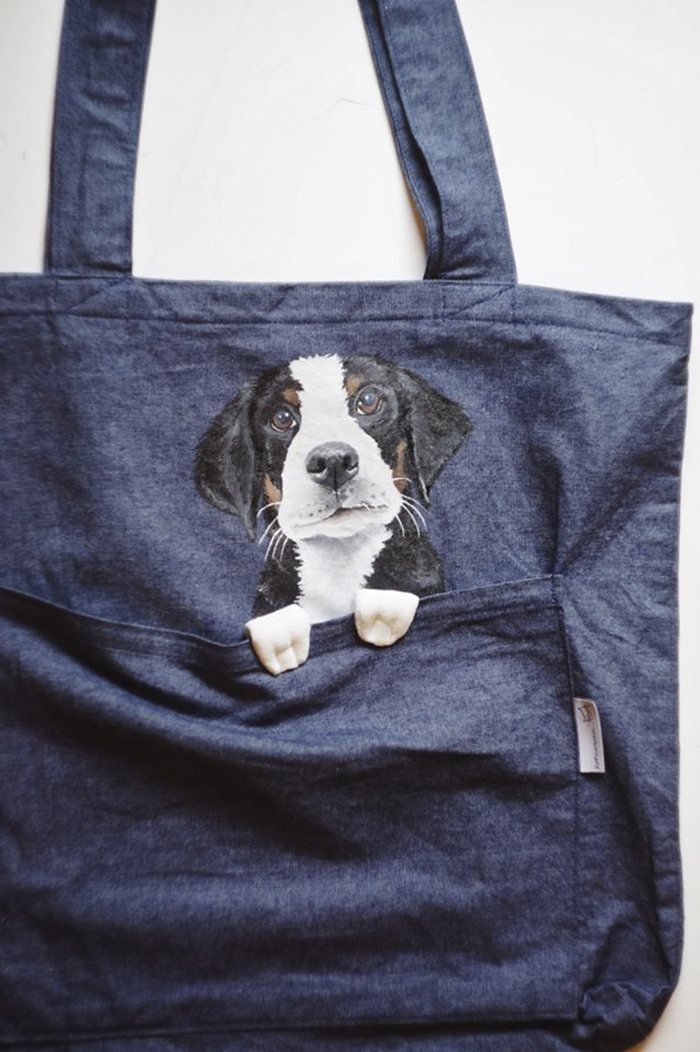 Forever Together: Hand-Painted Shoulder Bags With Animals In A Pocket