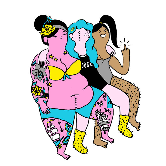 Illustrator Shows The Hidden Side Of Women That Society Doesn&#8217;t Want To See