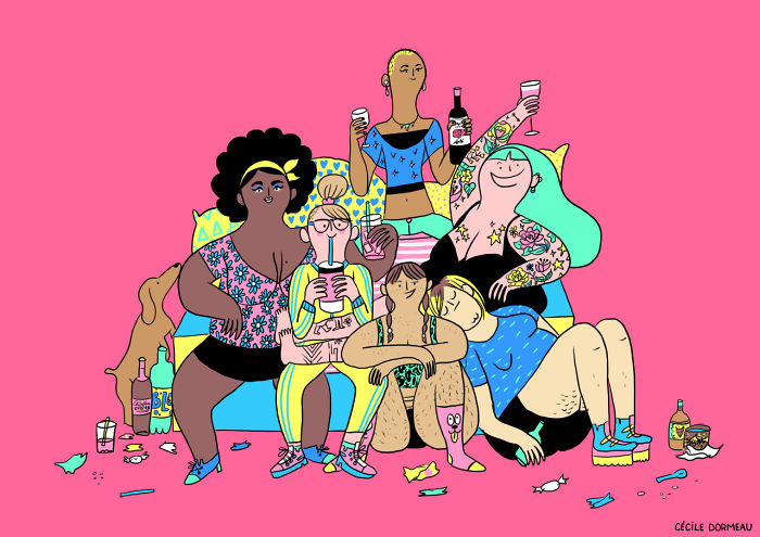 Illustrator Shows The Hidden Side Of Women That Society Doesn&#8217;t Want To See