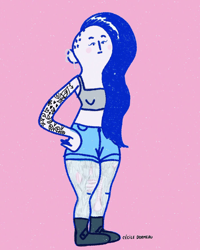 Illustrator Shows The Hidden Side Of Women That Society Doesn&#8217;t Want To See