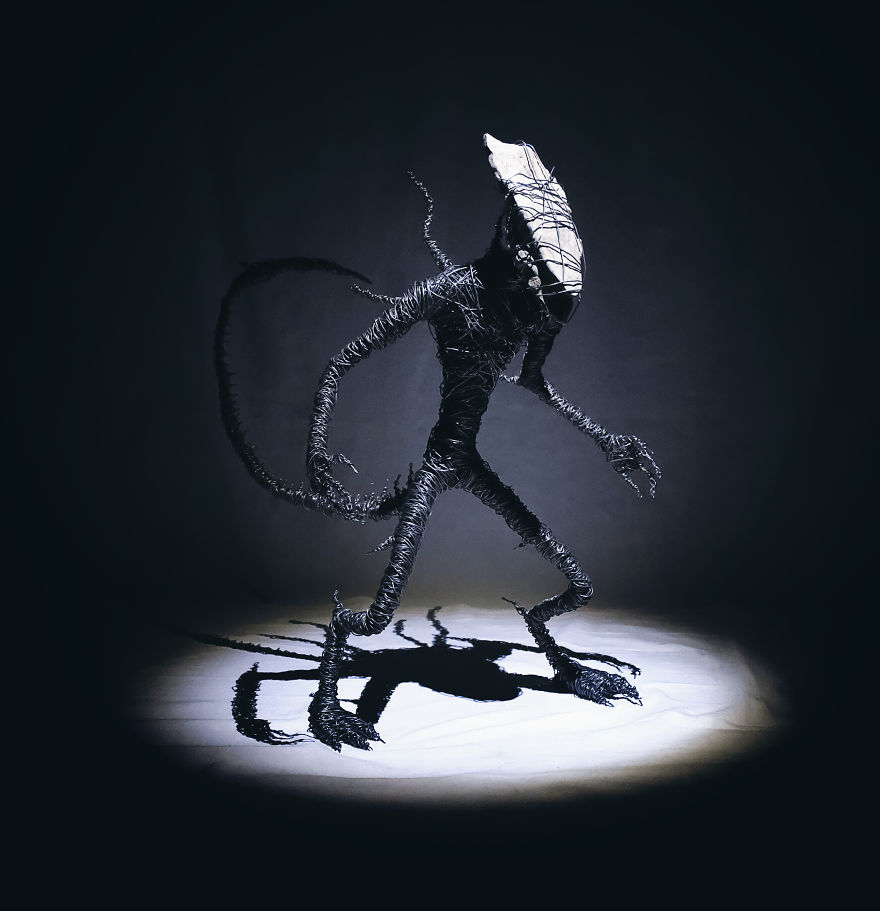 My Friend Creates Mystical Sculptures Using Wire, Rocks And Crystals