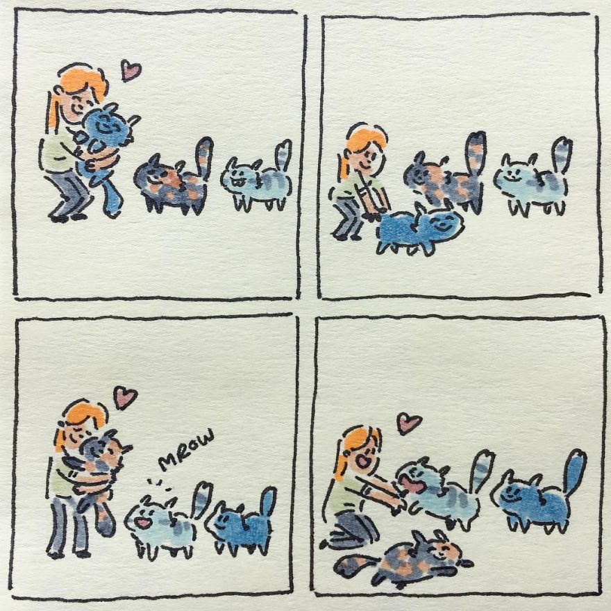 I Capture What It&#8217;s Like Living With My Cats