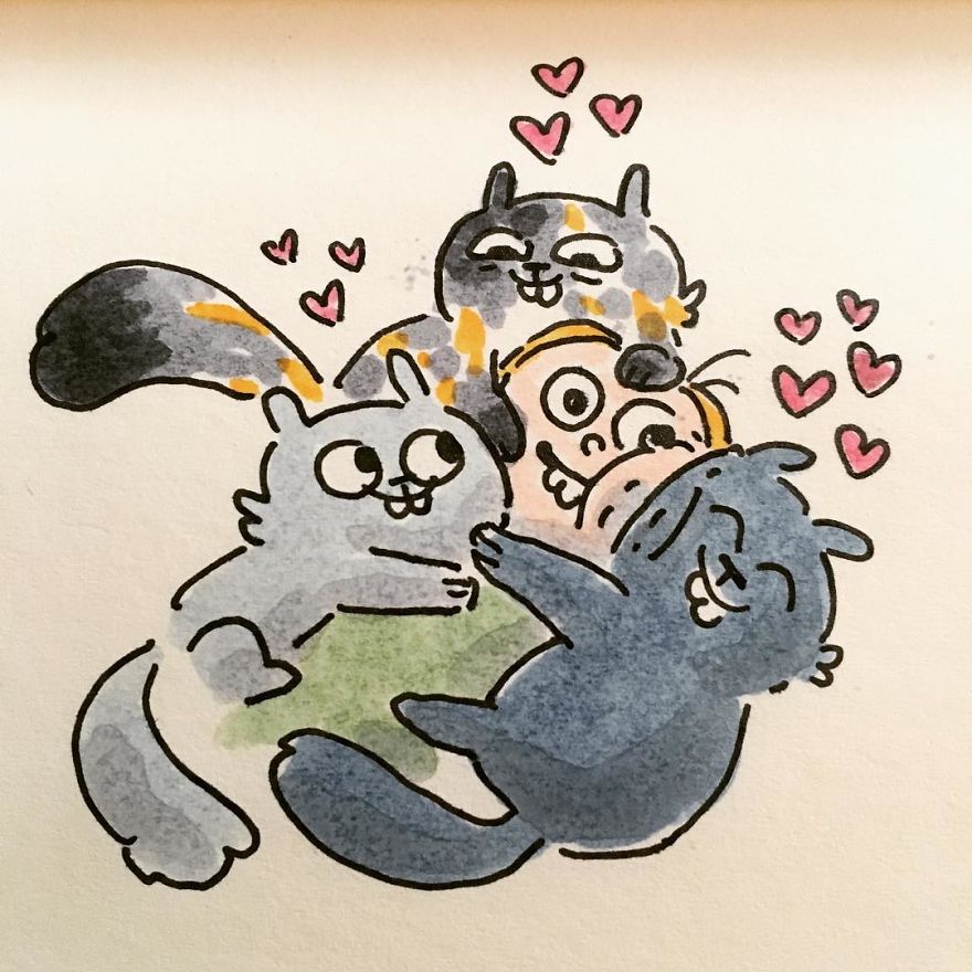 I Capture What It&#8217;s Like Living With My Cats