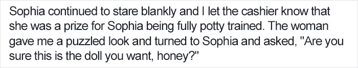 After Cashier Asks 2-Year-Old Girl If She Wants Doll That Looks &#8216;More Like Her,&#8217; Toddler Brilliantly Shuts Her Down