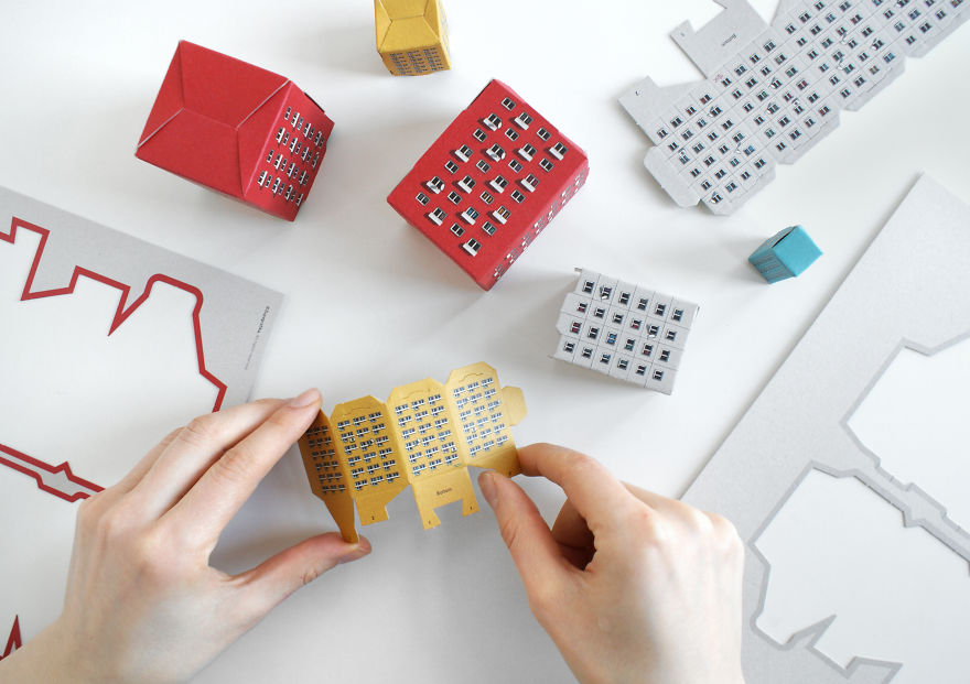 Blokoshka: Modernist Architectural Matryoshka That You Can Fold Out Of Paper Blokoshka: Modernist Architectural Matryoshka That You Can Fold Out Of Paper