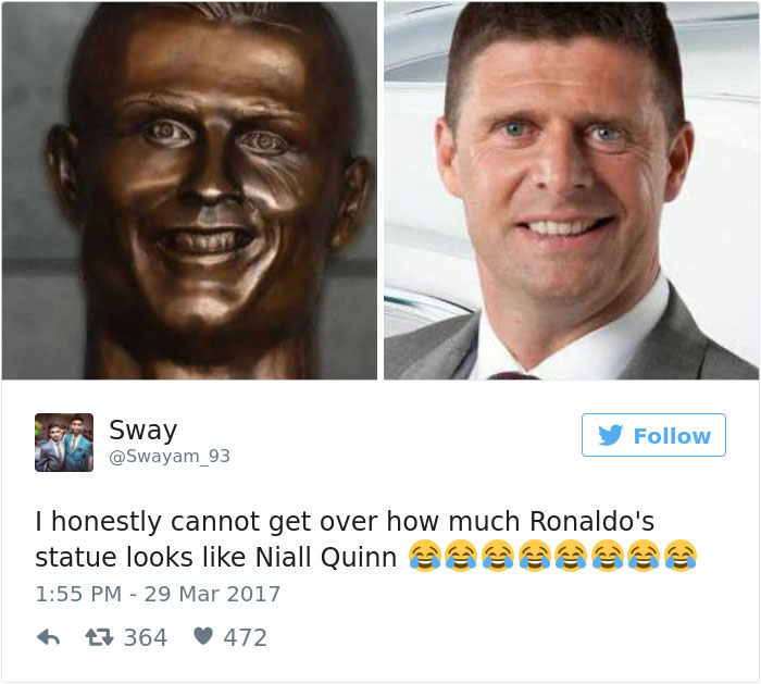 112 Of The Funniest Reactions To Cristiano Ronaldo’s New Statue (Add Yours) 112 Of The Funniest Reactions To Cristiano Ronaldo’s New Statue (Add Yours)