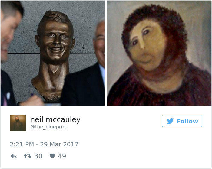 112 Of The Funniest Reactions To Cristiano Ronaldo’s New Statue (Add Yours) 112 Of The Funniest Reactions To Cristiano Ronaldo’s New Statue (Add Yours)