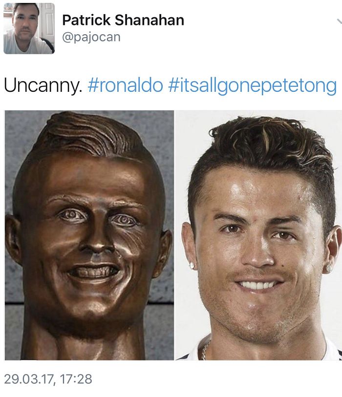 112 Of The Funniest Reactions To Cristiano Ronaldo’s New Statue (Add Yours) 112 Of The Funniest Reactions To Cristiano Ronaldo’s New Statue (Add Yours)