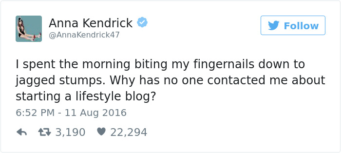 215 Reasons Why Anna Kendrick Is The Funniest Person On Twitter 215 Reasons Why Anna Kendrick Is The Funniest Person On Twitter