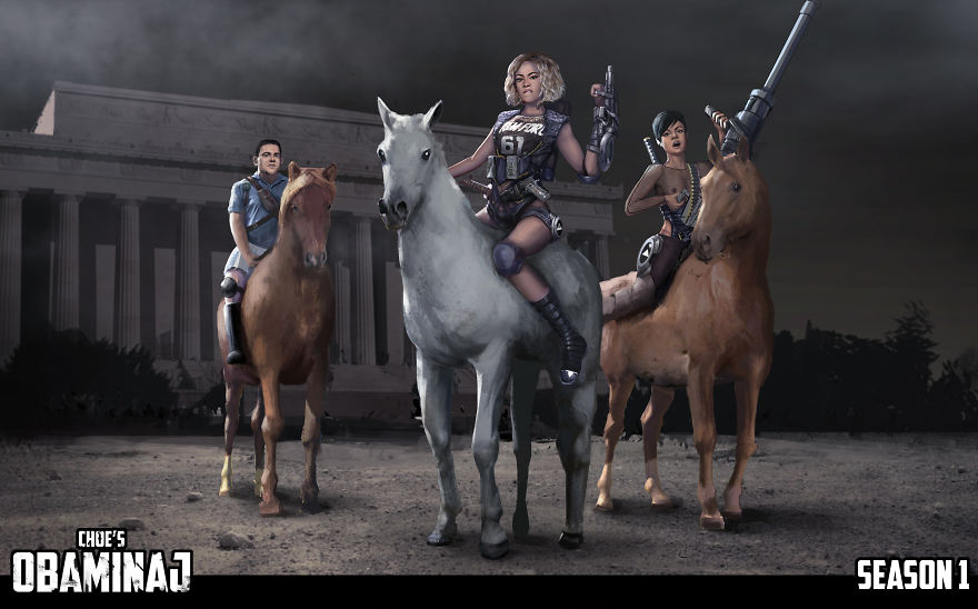 After The Trumpocalypse, Obama And Nicki Join Together To Save The World. Obaminaj. An Art Series After The Trumpocalypse, Obama And Nicki Join Together To Save The World. Obaminaj. An Art Series