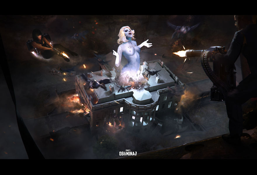 After The Trumpocalypse, Obama And Nicki Join Together To Save The World. Obaminaj. An Art Series After The Trumpocalypse, Obama And Nicki Join Together To Save The World. Obaminaj. An Art Series