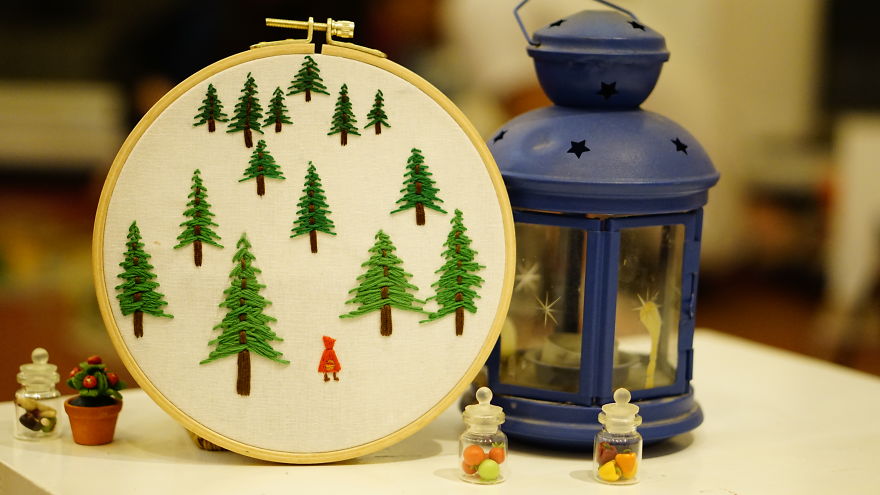 I Found Out How To Brighten The Wall With Hand Embroidery Hoop Art