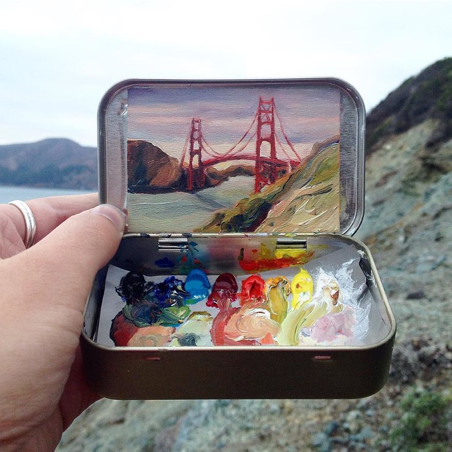 Travel Around The USA With These Tiny Landscapes In Mint Tins Travel Around The USA With These Tiny Landscapes In Mint Tins
