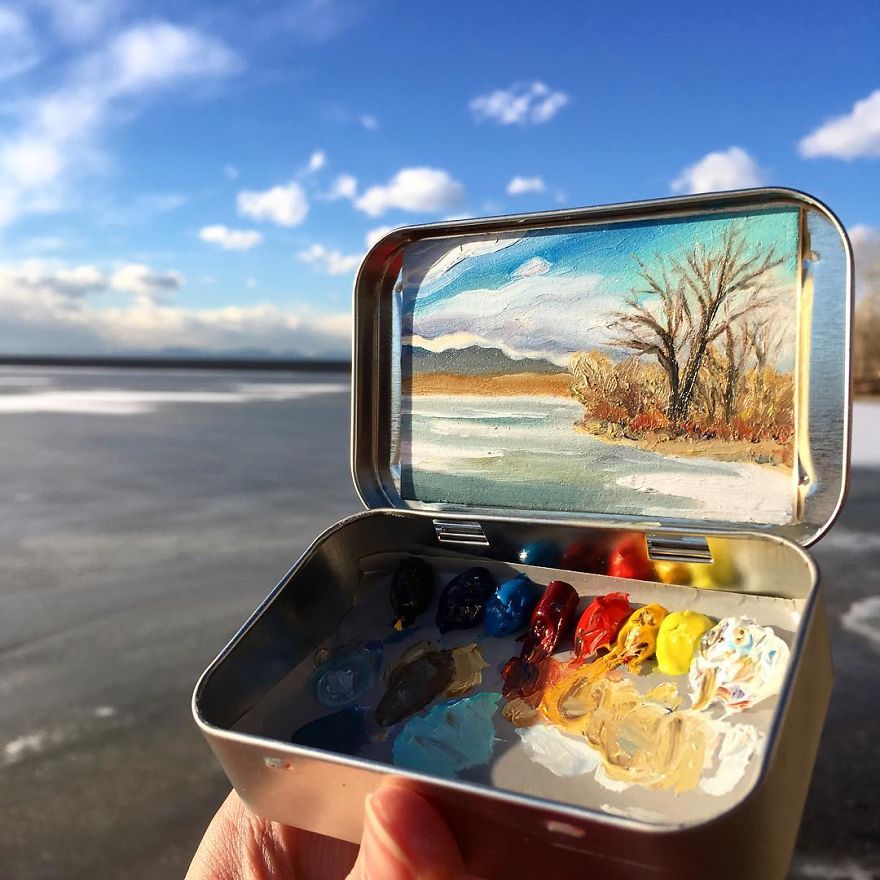 Travel Around The USA With These Tiny Landscapes In Mint Tins Travel Around The USA With These Tiny Landscapes In Mint Tins
