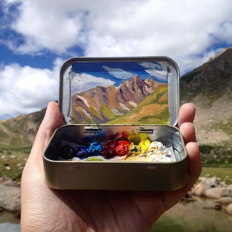 Travel Around The USA With These Tiny Landscapes In Mint Tins Travel Around The USA With These Tiny Landscapes In Mint Tins