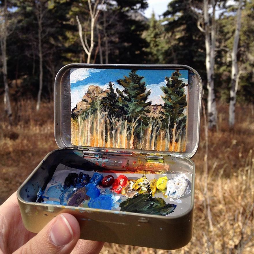 Travel Around The USA With These Tiny Landscapes In Mint Tins Travel Around The USA With These Tiny Landscapes In Mint Tins