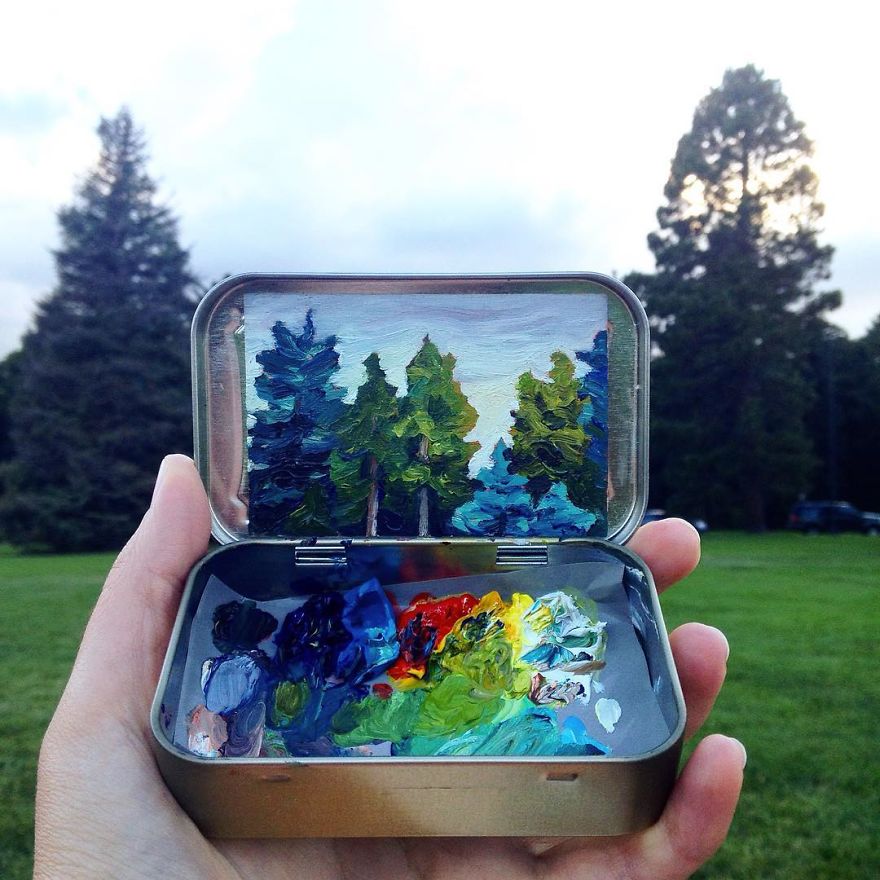Travel Around The USA With These Tiny Landscapes In Mint Tins Travel Around The USA With These Tiny Landscapes In Mint Tins