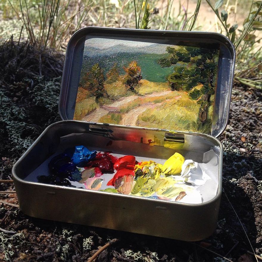 Travel Around The USA With These Tiny Landscapes In Mint Tins Travel Around The USA With These Tiny Landscapes In Mint Tins