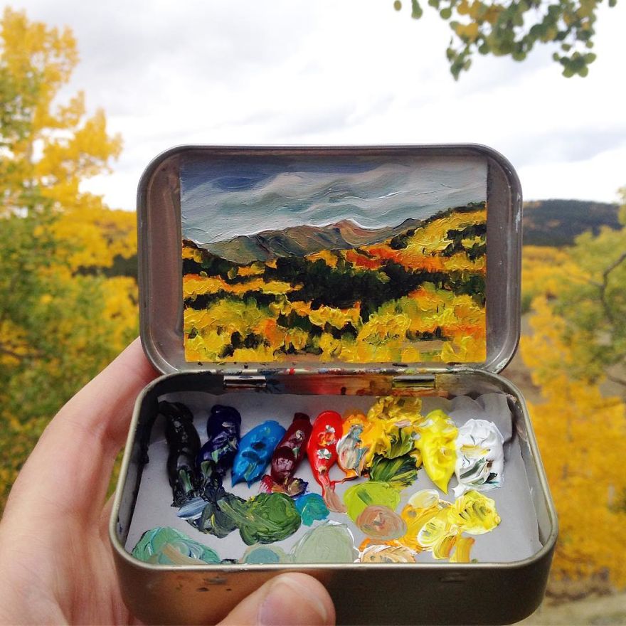 Travel Around The USA With These Tiny Landscapes In Mint Tins Travel Around The USA With These Tiny Landscapes In Mint Tins