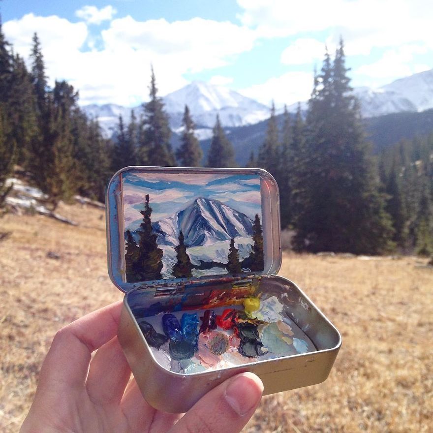 Travel Around The USA With These Tiny Landscapes In Mint Tins Travel Around The USA With These Tiny Landscapes In Mint Tins