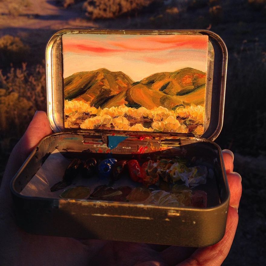 Travel Around The USA With These Tiny Landscapes In Mint Tins Travel Around The USA With These Tiny Landscapes In Mint Tins