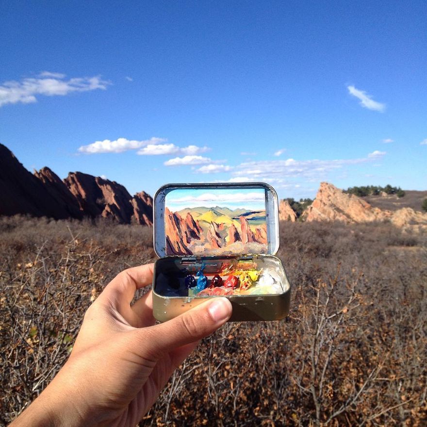 Travel Around The USA With These Tiny Landscapes In Mint Tins Travel Around The USA With These Tiny Landscapes In Mint Tins