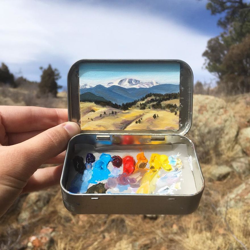 Travel Around The USA With These Tiny Landscapes In Mint Tins Travel Around The USA With These Tiny Landscapes In Mint Tins