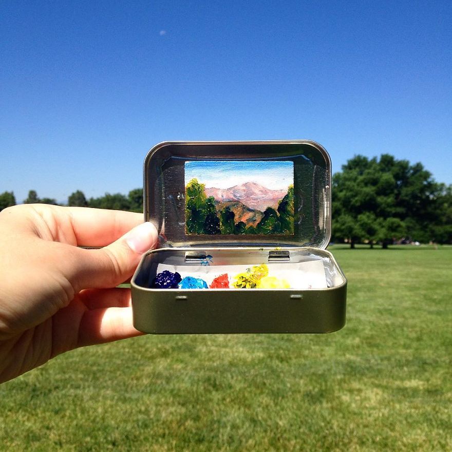 Travel Around The USA With These Tiny Landscapes In Mint Tins Travel Around The USA With These Tiny Landscapes In Mint Tins