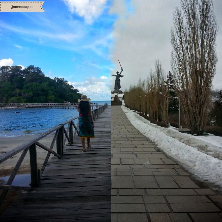 I Find Myself On The Roads &#8211; Turkish Traveller Great Collage Works