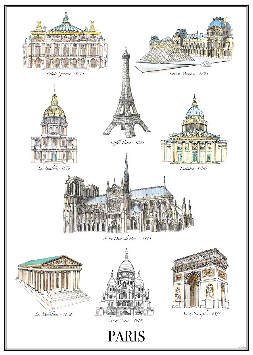 I Created A Walking Tour Map Of Paris To Help You Discover All The Most Iconic Landmarks Of The City