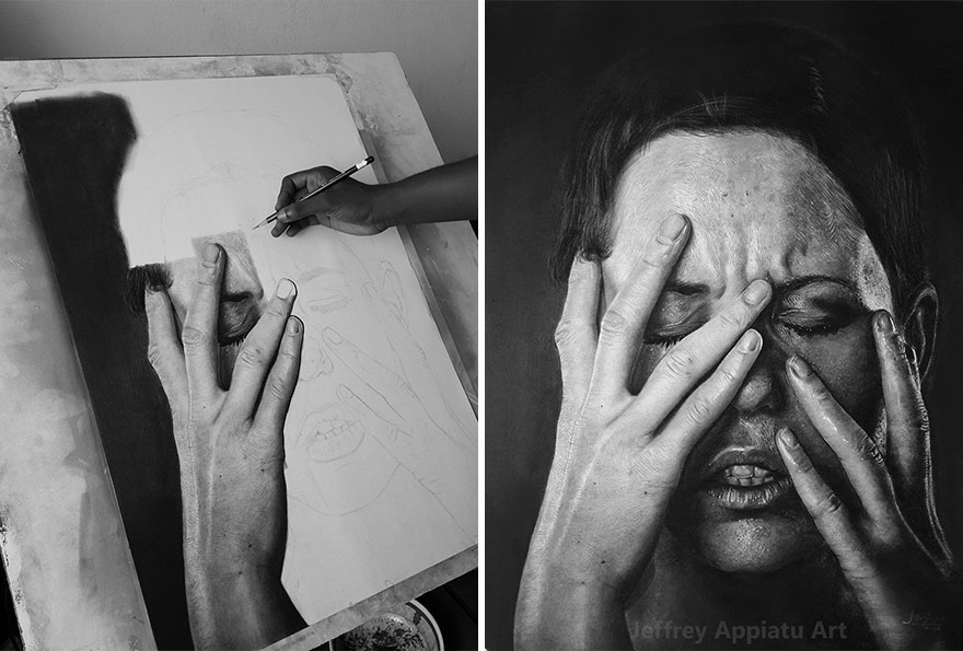 I Create Photo-Realistic Portraits Using Charcoal And Graphite I Create Photo-Realistic Portraits Using Charcoal And Graphite
