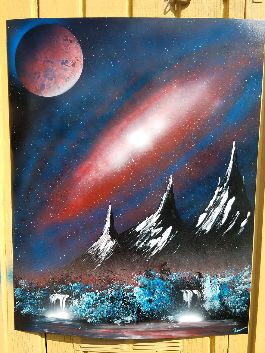 See A Galaxy Painted In 1 Minute 33 Seconds