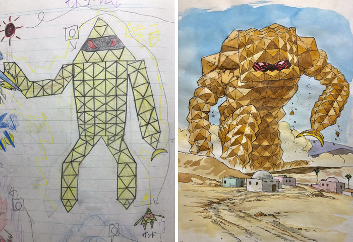Dad Turns His Sons’ Doodles Into Anime Characters, And The Result Is Amazing Dad Turns His Sons’ Doodles Into Anime Characters, And The Result Is Amazing